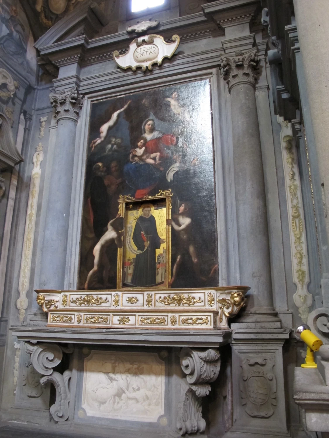 San Nicola da Tolentino protegge Empoli dalla peste. Madonna del Rosario - Santo Stefano, Empoli
